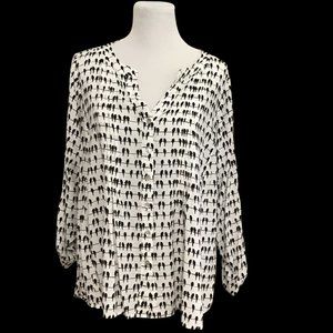 Georgette Button Up Dress Shirt